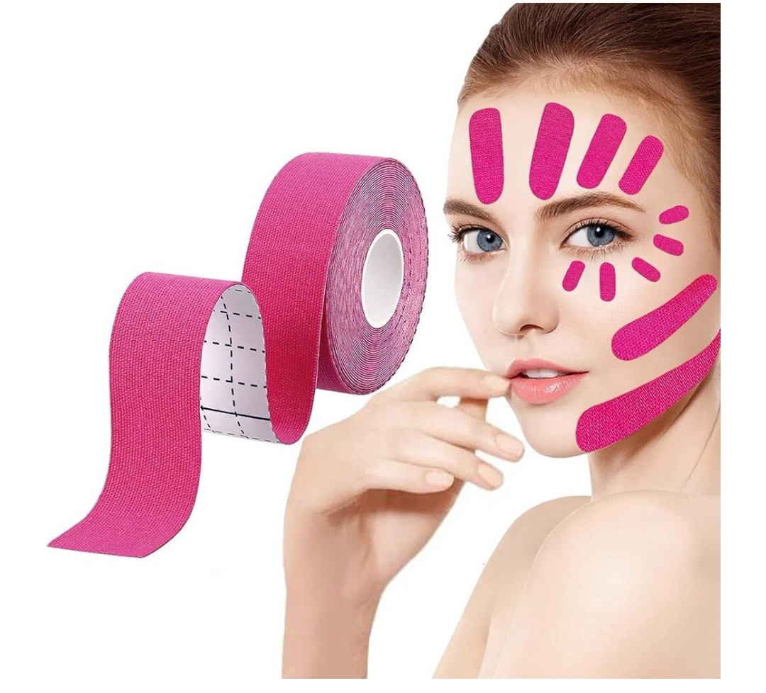 Тейп для обличчя Royal Tapes face care Косметологічний  червоний 2,5см*5м
