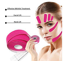 Тейп для обличчя Royal Tapes face care Косметологічний червоний 2,5см*5м, фото 4