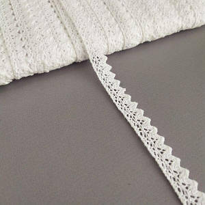 Мереживо лляне 1,2см - Білий (М6468-1)