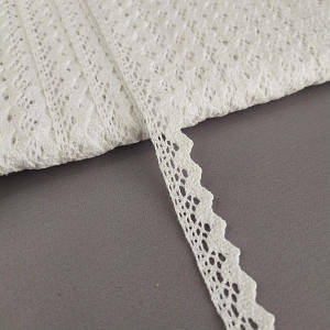 Мереживо лляне 1,3см - Білий (М6577)