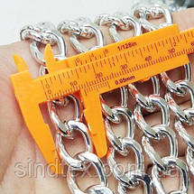 Декоративні ланцюги, колір срібло 3,4 мм, фото 3