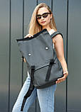 Рюкзак рол Sambag унісекс RollTop Milton графітовий (24211009), фото 4