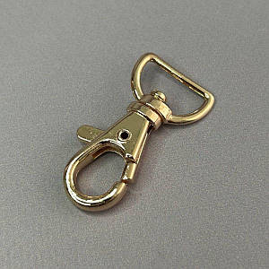 Карабін для сумки 15 мм, золото - 4 см