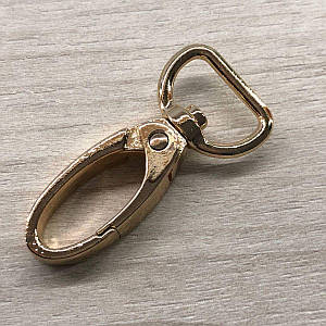 Карабін для сумки 15 мм, золото - 4,5 см