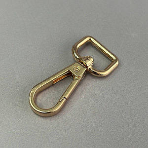 Карабін для сумки 15 мм, золото - 5 см