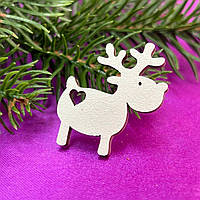 Дерев'яний декор новорічний "Лось" 3,5 см