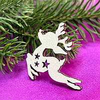 Дерев'яний декор новорічний "Оленятко" 4 см