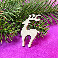 Дерев'яний декор новорічний "Олень" 3,5 см
