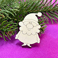 Дерев'яний декор новорічний "Санта" 3,5 см