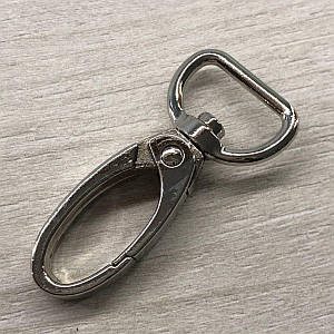 Карабін для сумки 15 мм, нікель - 4,5 см