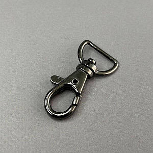 Карабін для сумки 15 мм, темний нікель - 4 см