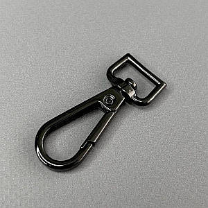 Карабін для сумки 15 мм, темний нікель - 4,5 см