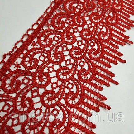 Мереживо макраме Sindtex 10 см (13 м) Колір червоний (36-SF-3998-7), фото 2