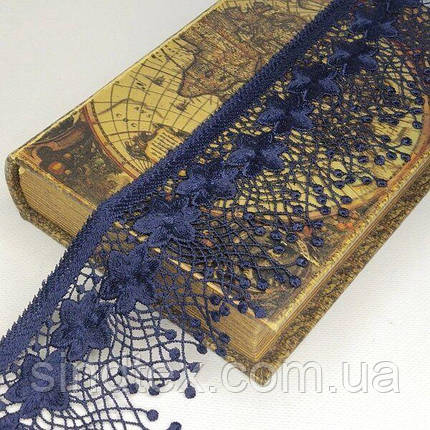 Мереживо макраме Sindtex 10 см (13 м) колір-синій темний (729-99-154), фото 2