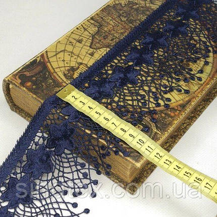 Мереживо макраме Sindtex 10 см (13 м) колір-синій темний (729-99-154), фото 3