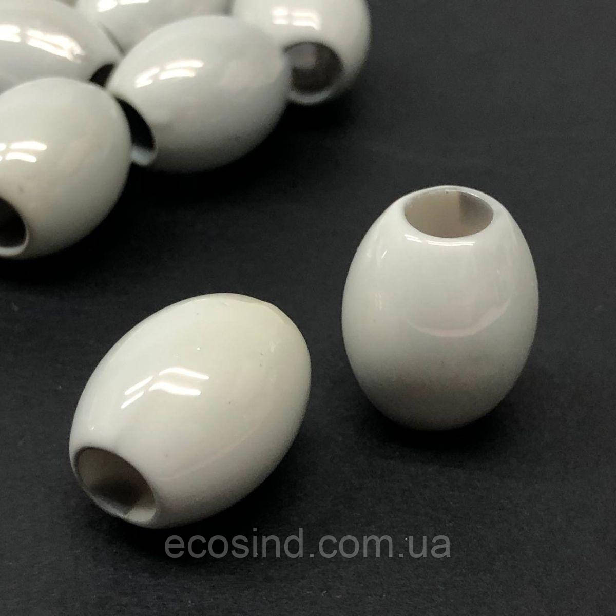 Намисто-кінцевик Оливка 15х18 мм #0017 - сірий, фото 1