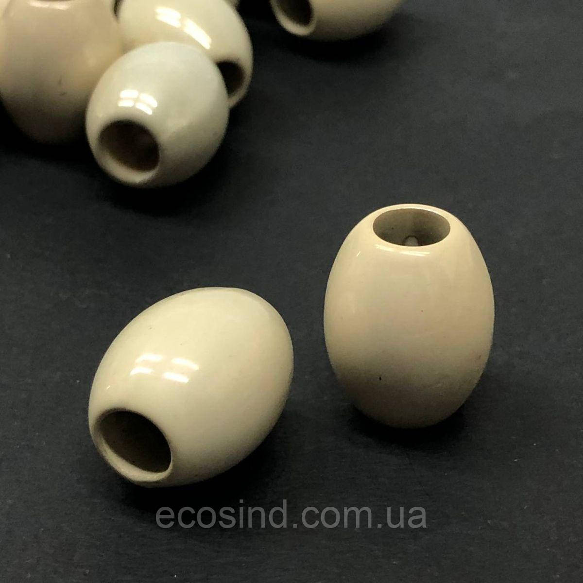 Намисто-кінцевик Оливка 15х18 мм #0501 - сірий оливковий, фото 1