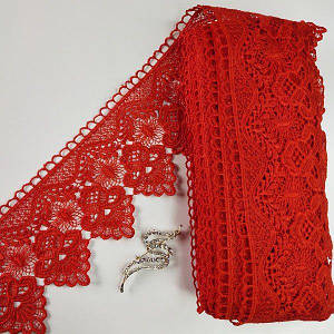 Мереживо макраме Sindtex 11 см (13 м) Колір-червоний (37-D22225A-4)