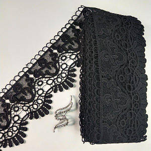 Мереживо макраме Sindtex 11см (13 м) Колір - Чорний (46-D22884-3)