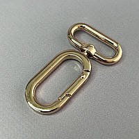 Карабін для сумки  25 мм, золото - 5,5 см