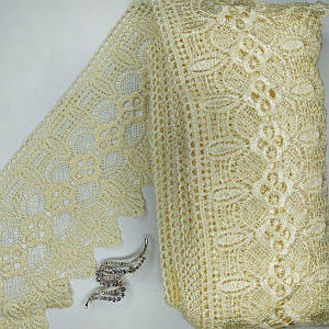 Мереживо макраме Sindtex 12 см (13 м) Колір - Молочний (17-L0370-1)