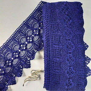 Мереживо макраме Sindtex 12 см (13 м) Колір синій (40-L0370-2)