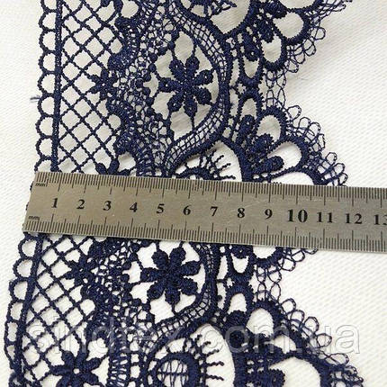 Мереживо макраме Sindtex 12 см (13 м) Колір синій темний (729-107-154), фото 3