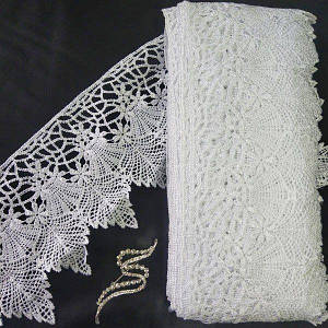 Мереживо макраме Sindtex 13 см (13 м) колір-білий (41-L0213-1)