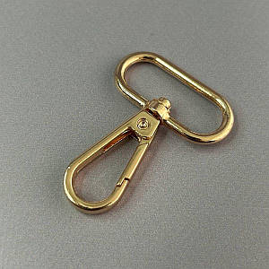 Карабін для сумки 32 мм, золото - 5 см