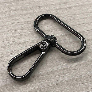 Карабін для сумки 32 мм, темний нікель - 4,5 см