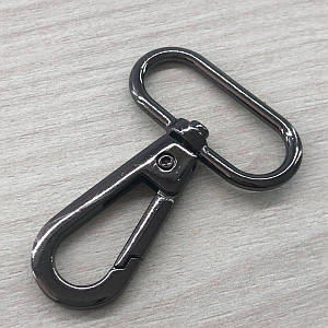 Карабін для сумки 32 мм, темний нікель - 5 см