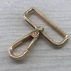 Карабін для сумки 38 мм, золото - 4,5 см
