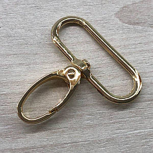 Карабін для сумки 38 мм, золото - 4,5 см
