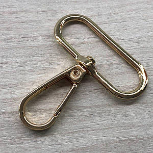 Карабін для сумки 38 мм, золото - 4,5 см
