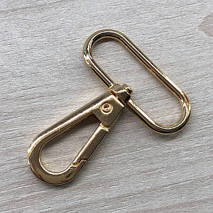 Карабін для сумки 38 мм, золото - 5,5 см