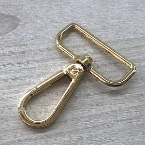 Карабін для сумки 38 мм, золото - 6 см