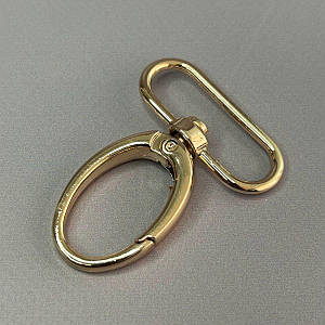 Карабін для сумки 38 мм, золото - 6 см