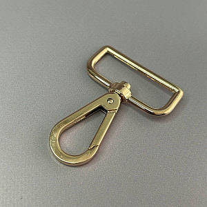 Карабін для сумки 38 мм, золото - 6 см