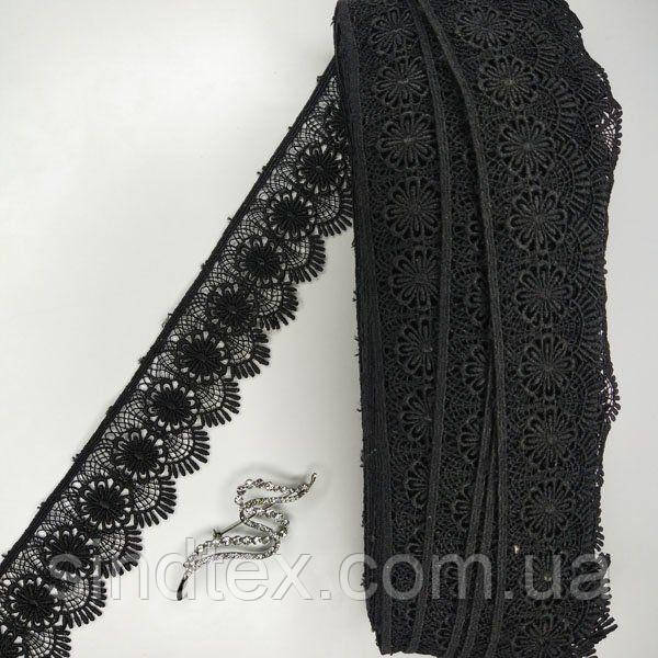 Мереживо макраме Sindtex 5см (20 м) Колір - Чорний (17-xr11641a-2)