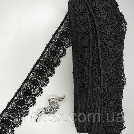 Мереживо макраме Sindtex 5см (20 м) Колір - Чорний (17-xr11641a-2), фото 1