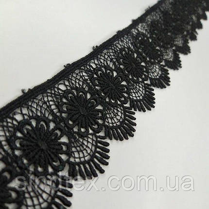 Мереживо макраме Sindtex 5см (20 м) Колір - Чорний (17-xr11641a-2), фото 2