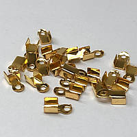 Затискач-кінцевик на волосінь 3х6 мм - 3г/уп - лимонне золото