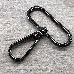 Карабін для сумки 38 мм, темний нікель - 4,5 см