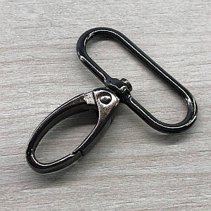 Карабін для сумки 38 мм, темний нікель - 5 см