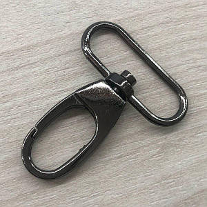 Карабін для сумки 38 мм, темний нікель - 5,5 см