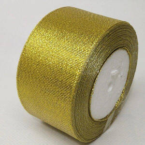 Стрічка парча 5 см бунт - 23 метри, колір золото