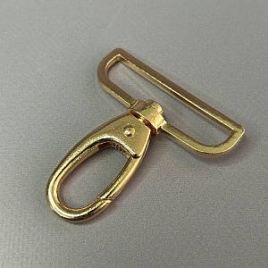 Карабін для сумки 50 мм, золото - 6 см