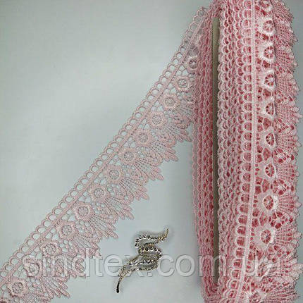 Мереживо макраме Sindtex 6,5см (20м) Колір - Рожевий (05-XR13023-10), фото 1