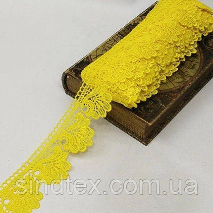 Мереживо макраме Sindtex 6CM (13 м) Колір-жовтий (729-42-132), фото 1