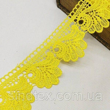 Мереживо макраме Sindtex 6CM (13 м) Колір-жовтий (729-42-132), фото 2
